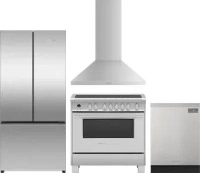 4 Piece Package Includes Refrigerator, Range, Hood And Dishwasher